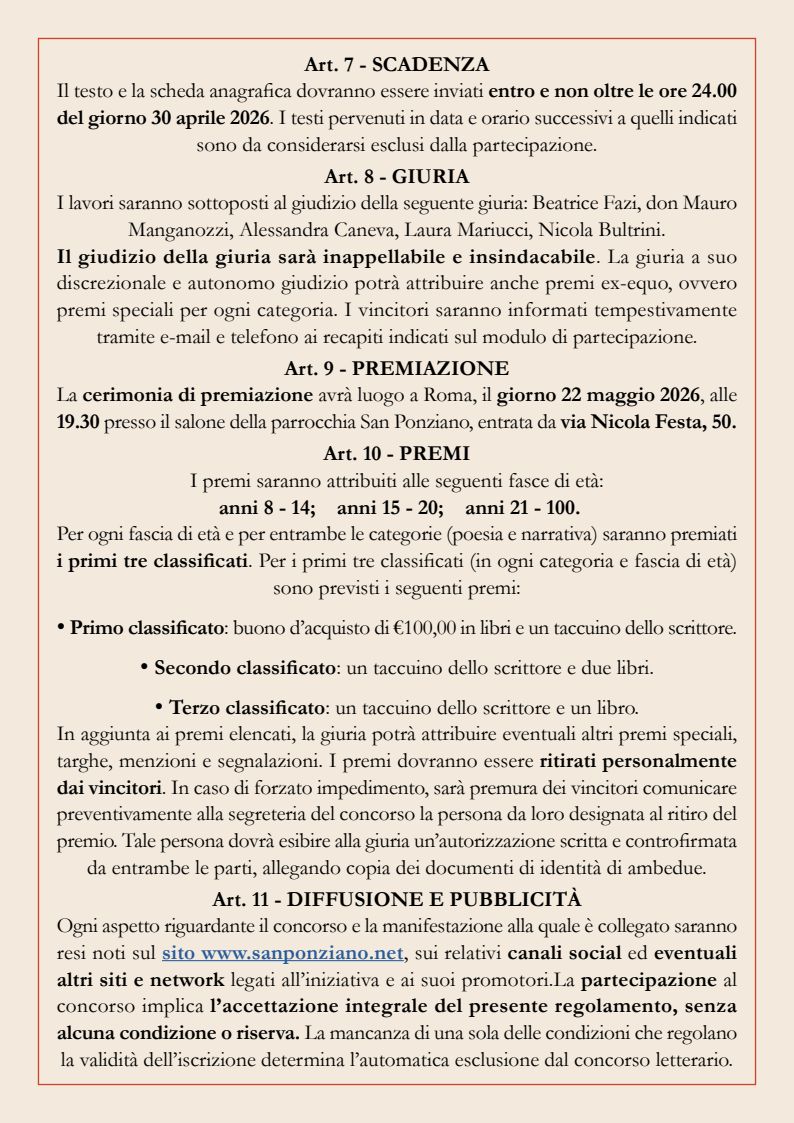 Concorso di scrittura 2026 - pag. 2
