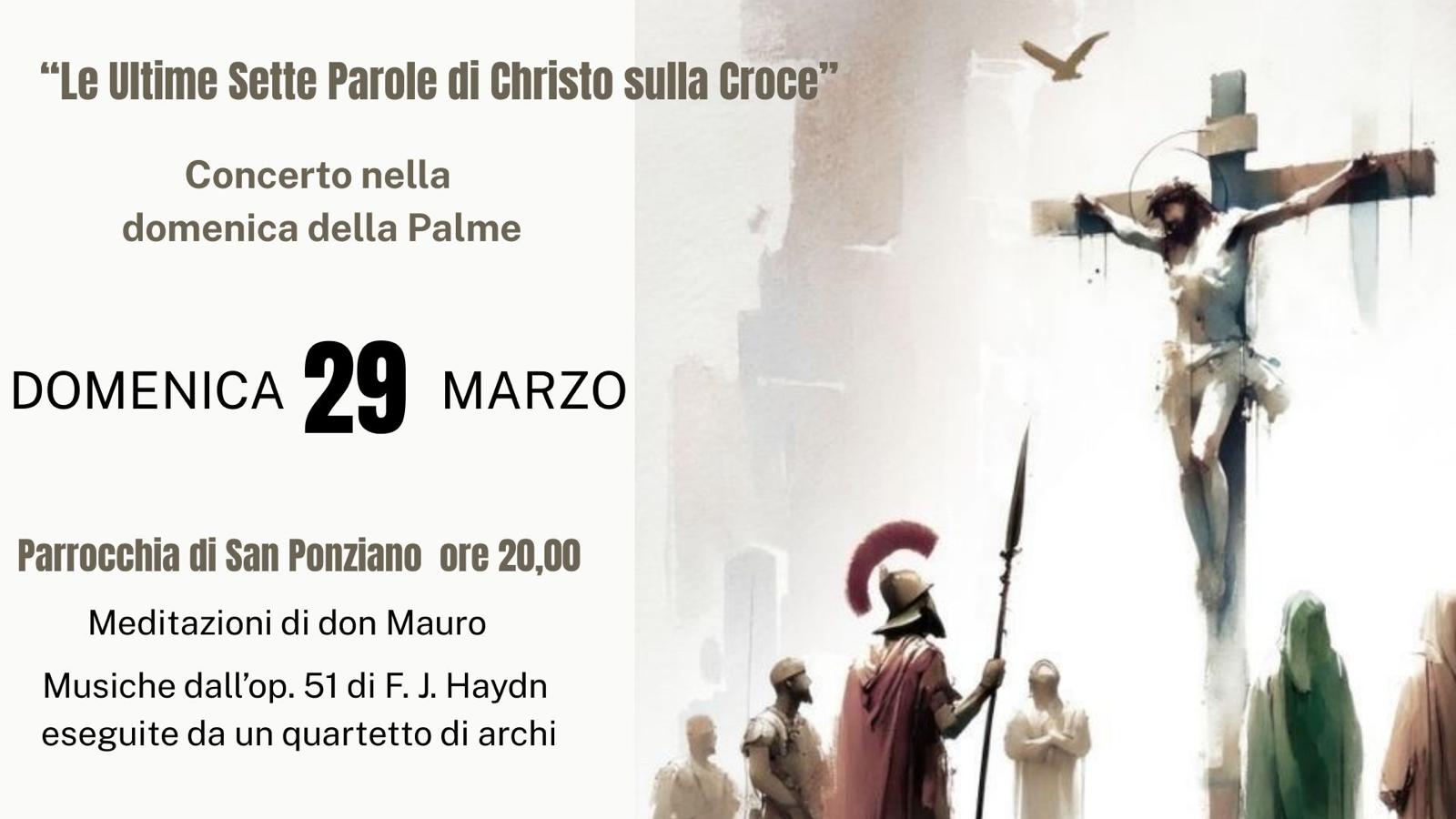 Locandina concerto domenica delle Palme 2026